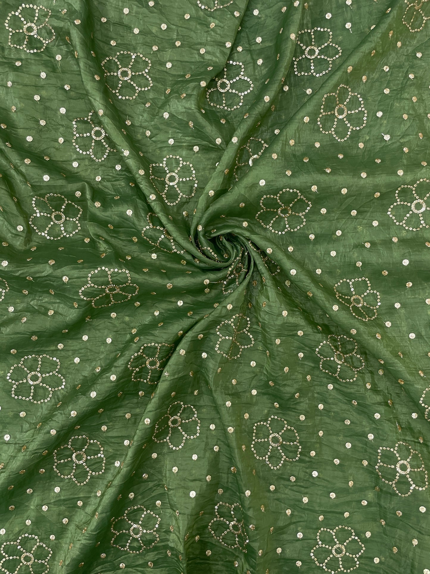 Glass Organza Sequence Embroidery (Color availabe) 44"Inch