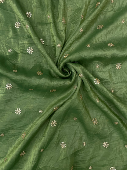 Glass Organza sequence Dupatta (Color Available) 44"Inch