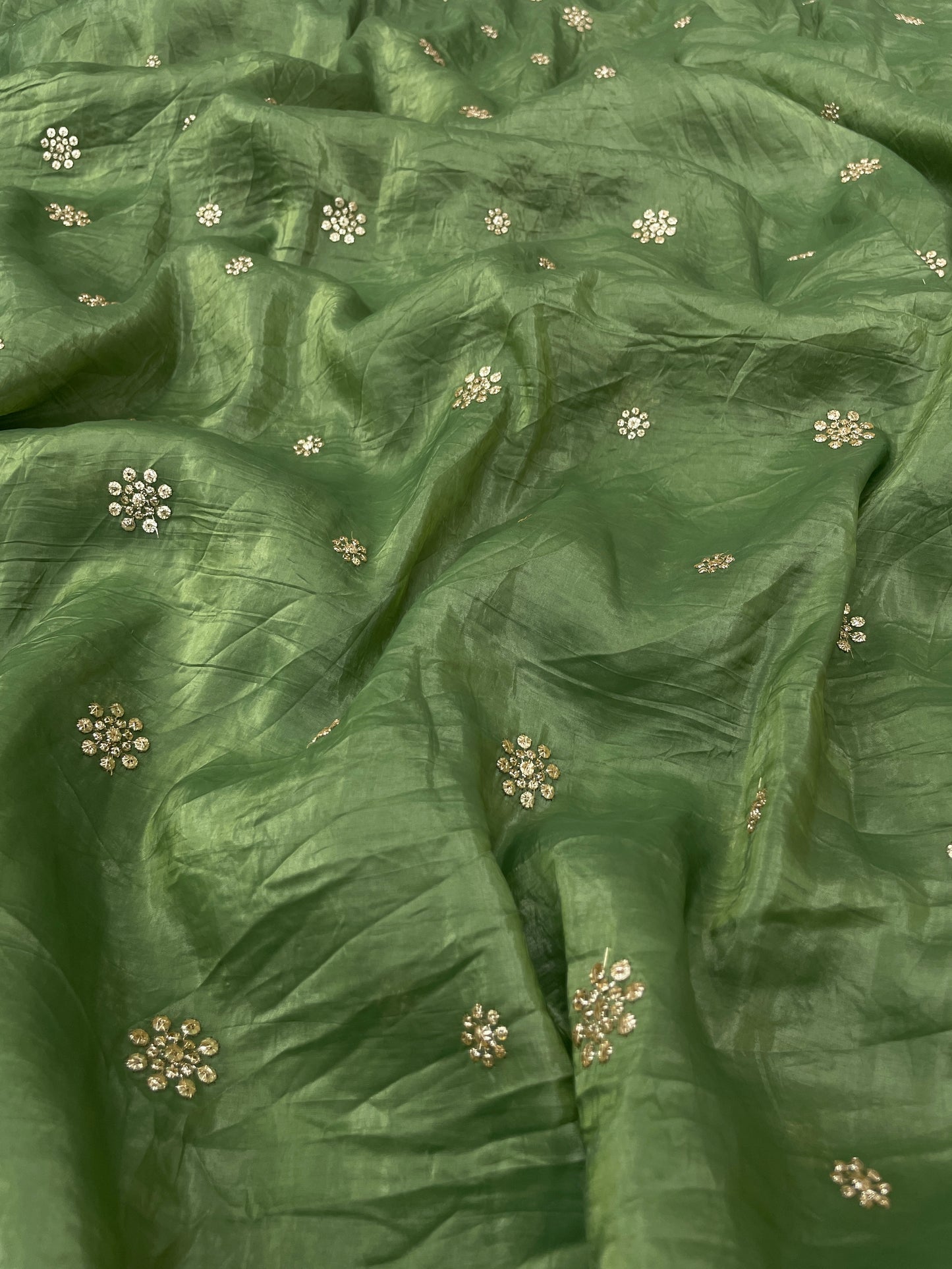 Glass Organza sequence Dupatta (Color Available) 44"Inch