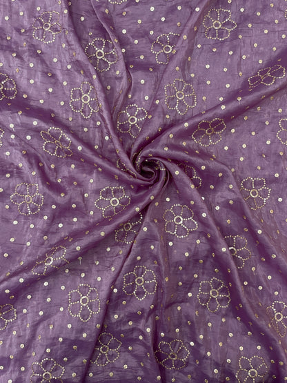 Glass Organza Sequence Embroidery (Color availabe) 44"Inch