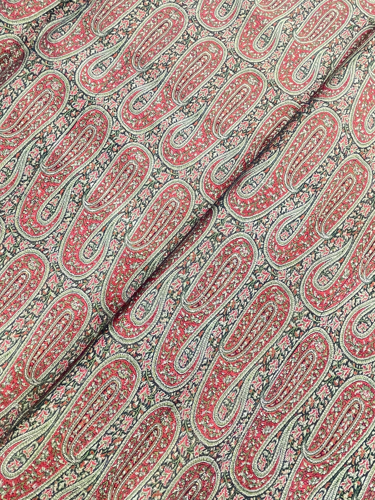 Fantastic Top Notch Multicolor Paisley Weaving On Kimkhwab Fabric