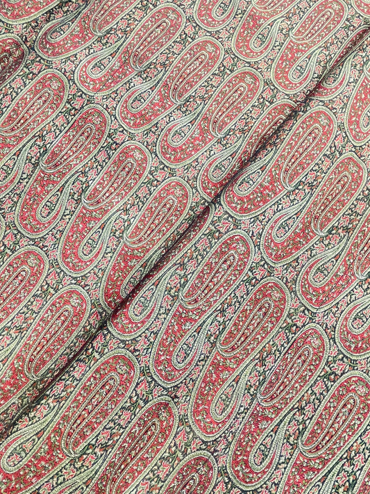 Fantastic Top Notch Multicolor Paisley Weaving On Kimkhwab Fabric