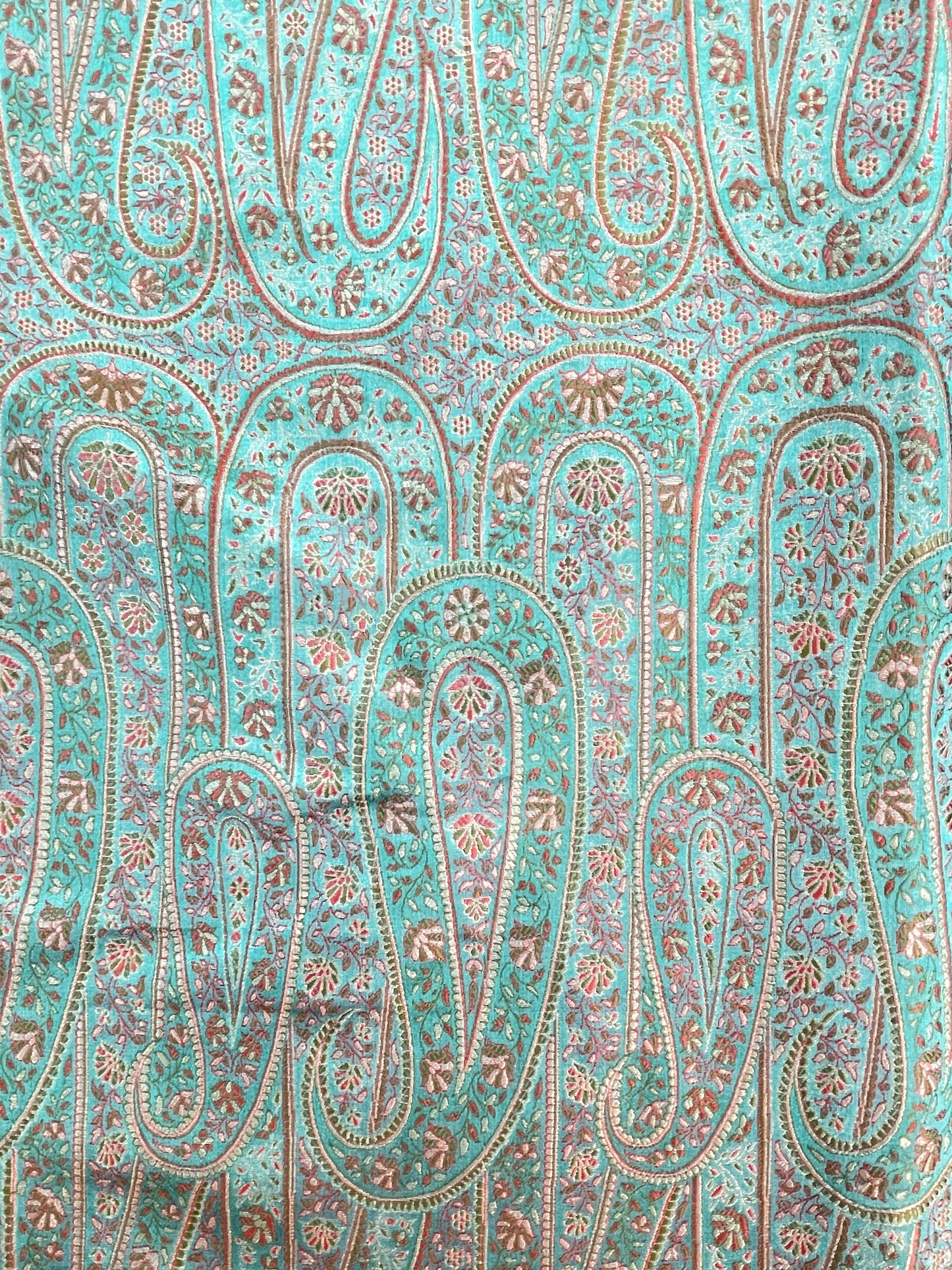 Magnificent Striking Paisley With Floral Weaving On Best Quality Kimkhwab Fabric