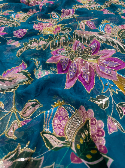 Viscose Organza Embroidery (Color Available) 54"Inch