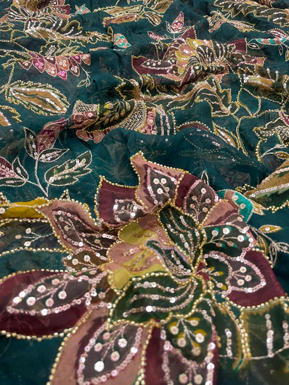 Viscose Organza Embroidery (Color Available) 54"Inch