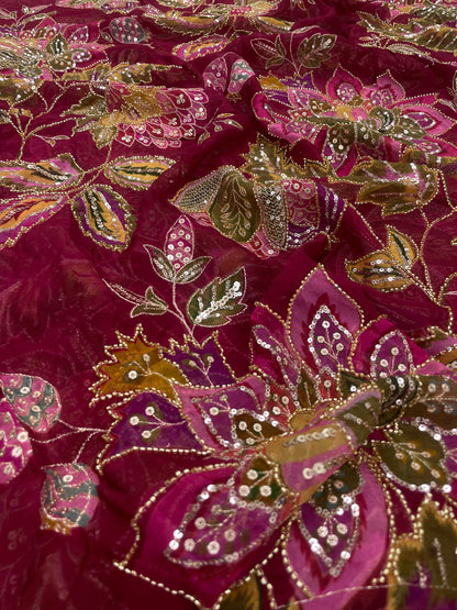 Viscose Organza Embroidery (Color Available) 54"Inch