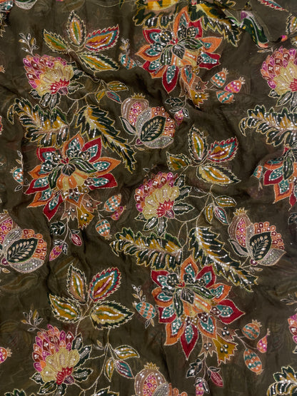 Viscose Organza Embroidery (Color Available) 54"Inch