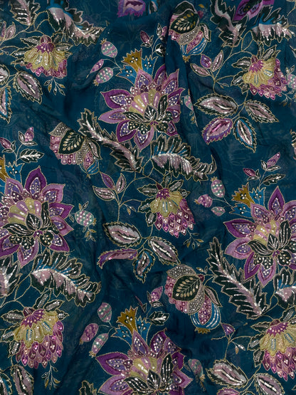 Viscose Organza Embroidery (Color Available) 54"Inch