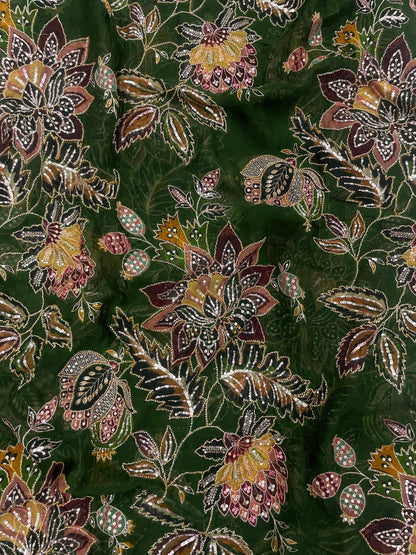 Viscose Organza Embroidery (Color Available) 54"Inch