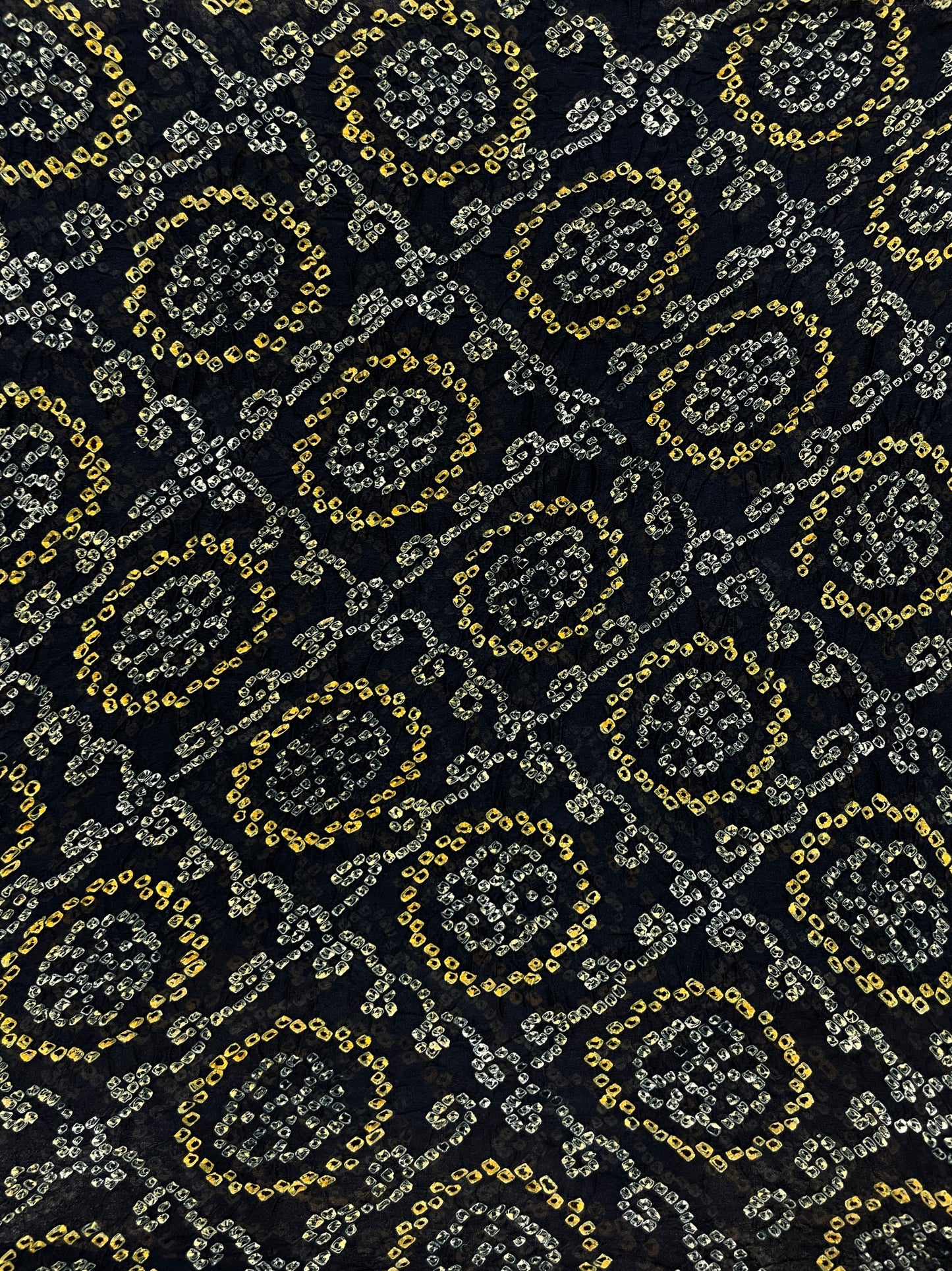 Pure Gorgette Hand Bandhni (Color Available) (5.5 Meter)