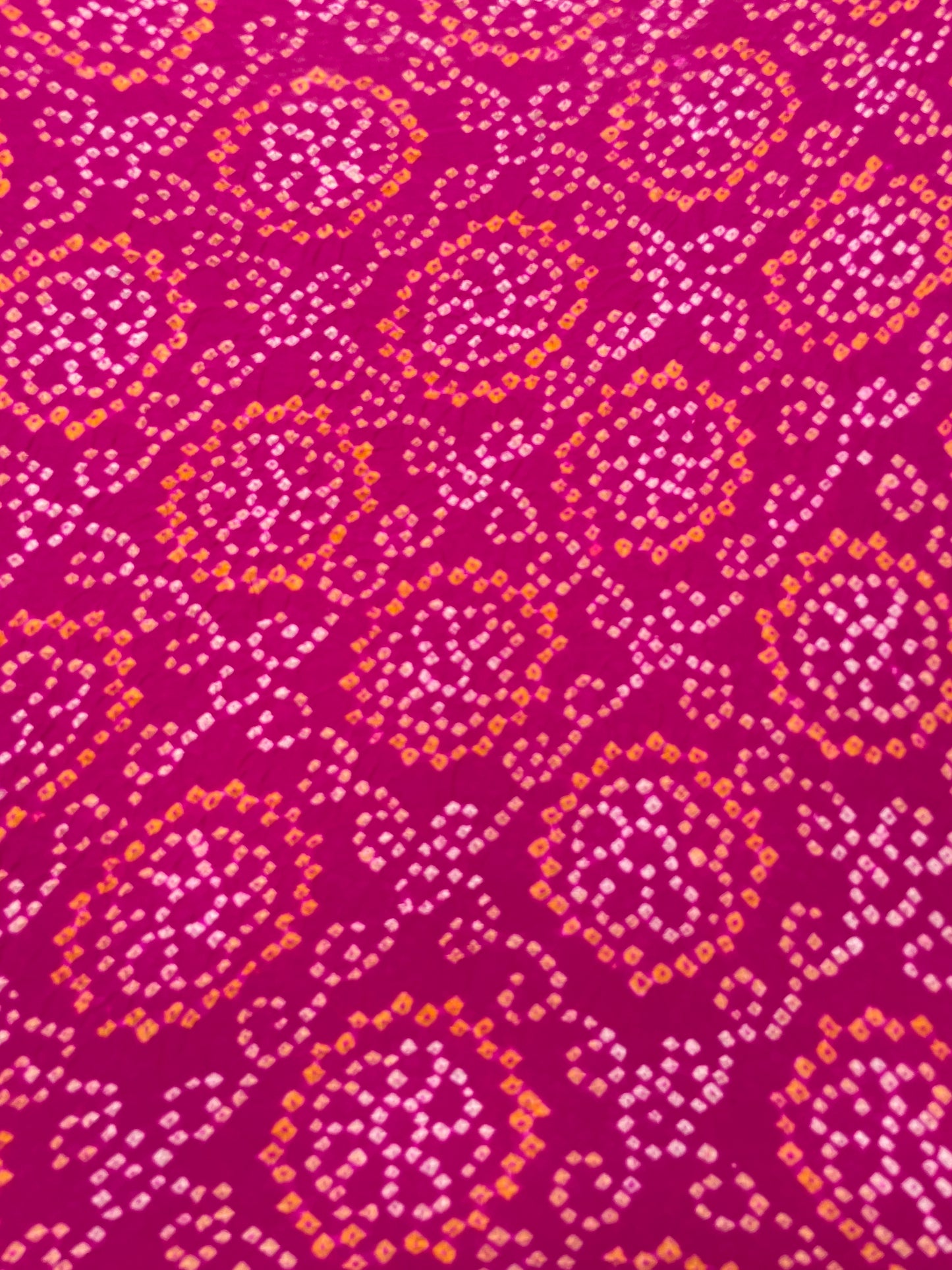 Pure Gorgette Hand Bandhni (Color Available) (5.5 Meter)