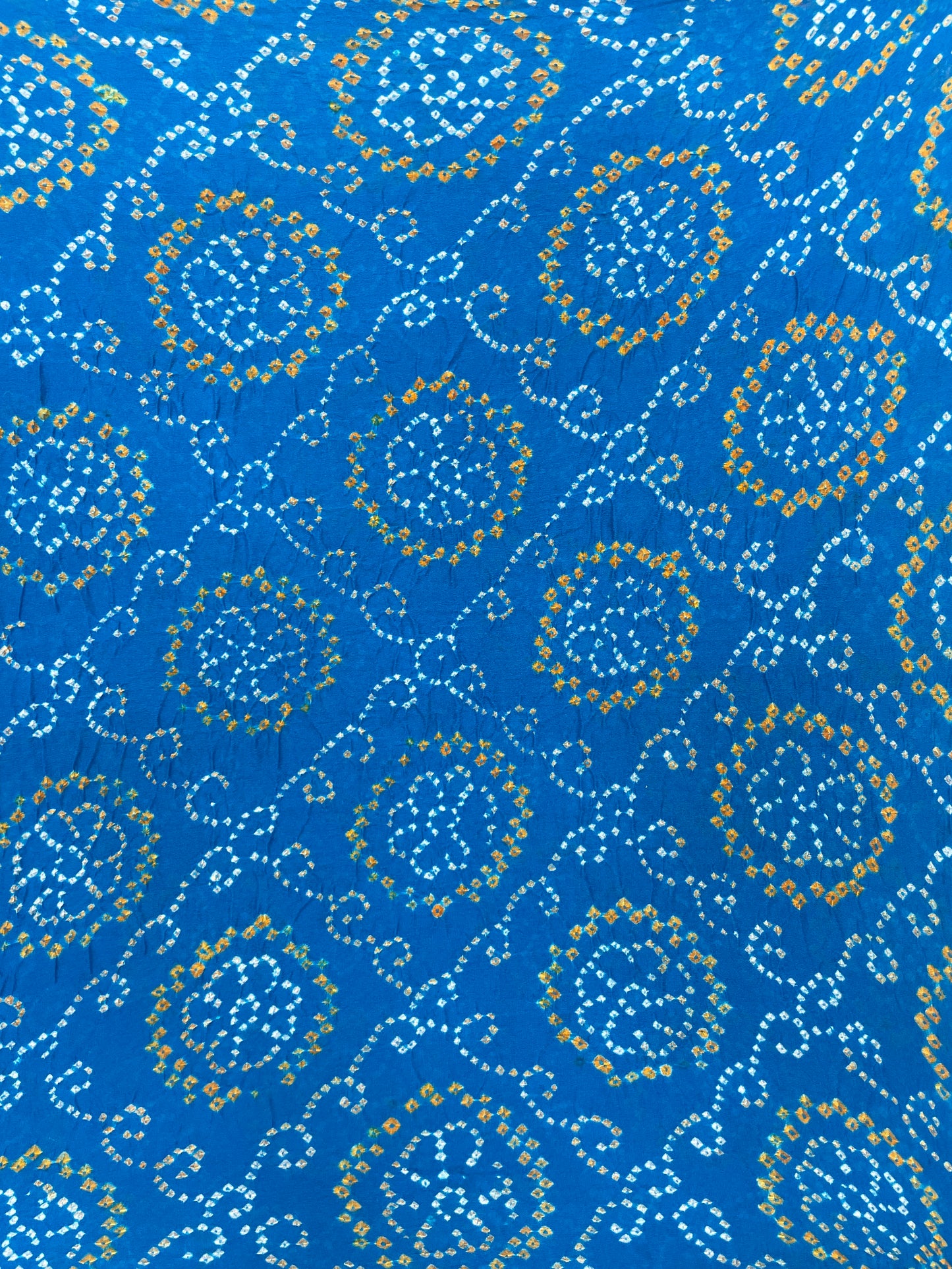 Pure Gorgette Hand Bandhni (Color Available) (5.5 Meter)