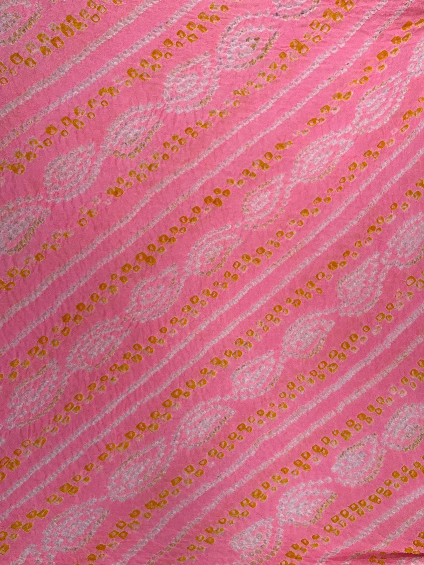 Pure Gorgette Hand Bandhni (Color Available) (5.5 Meter)