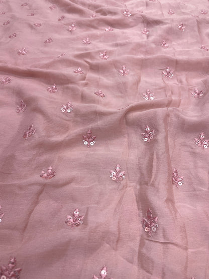 Chinon Embroidery Fabric (Color Available) 44"Inch