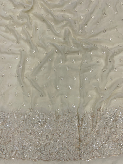 Chinon Embroidery Lehenga Fabric (Color Available) 54"Inch