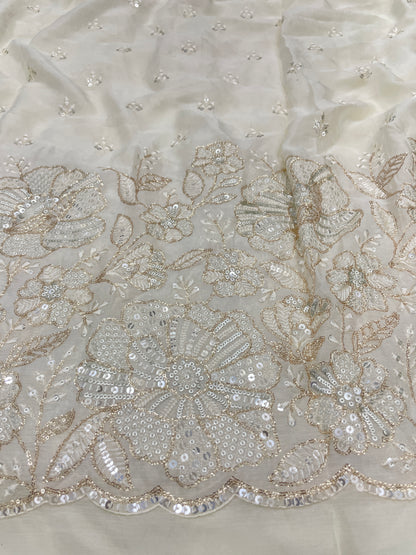 Chinon Embroidery Lehenga Fabric (Color Available) 54"Inch