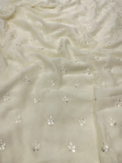 Chinon Embroidery Fabric (Color Available) 44"Inch