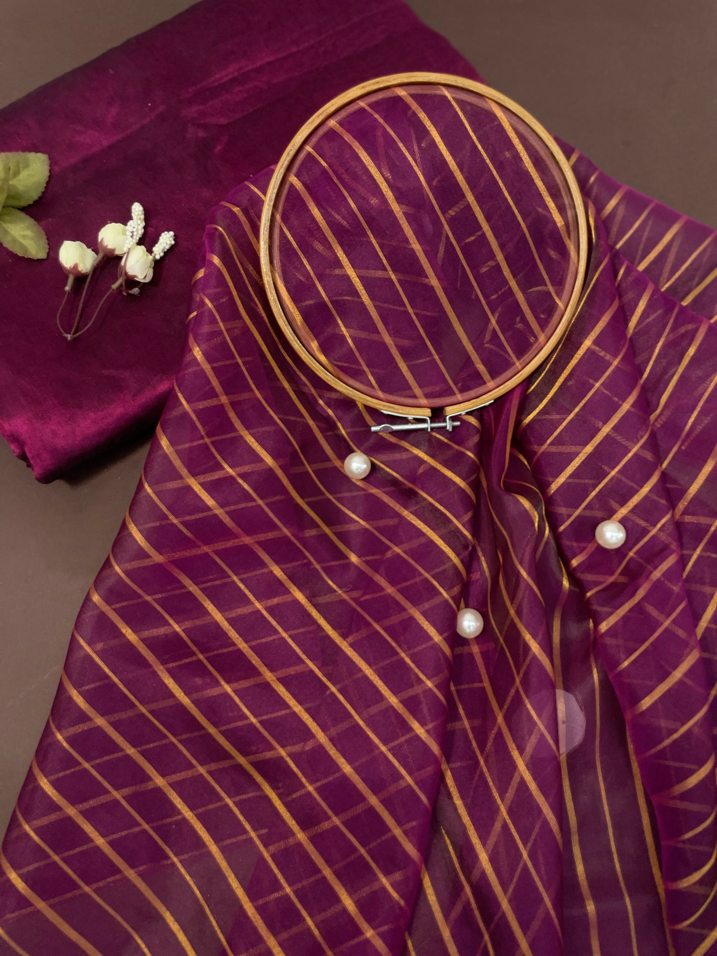 Pure Tissue Weaving Dual Shade Set Fabric (Color Available) 44"Inch