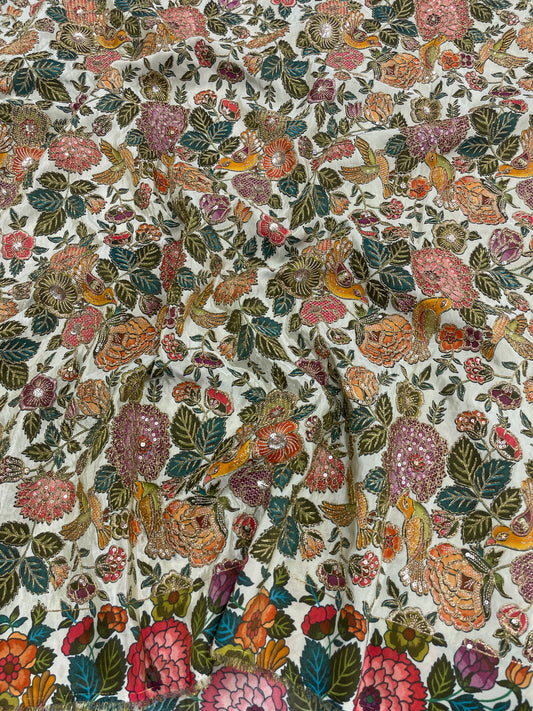 Tissue Position Print Embroidery