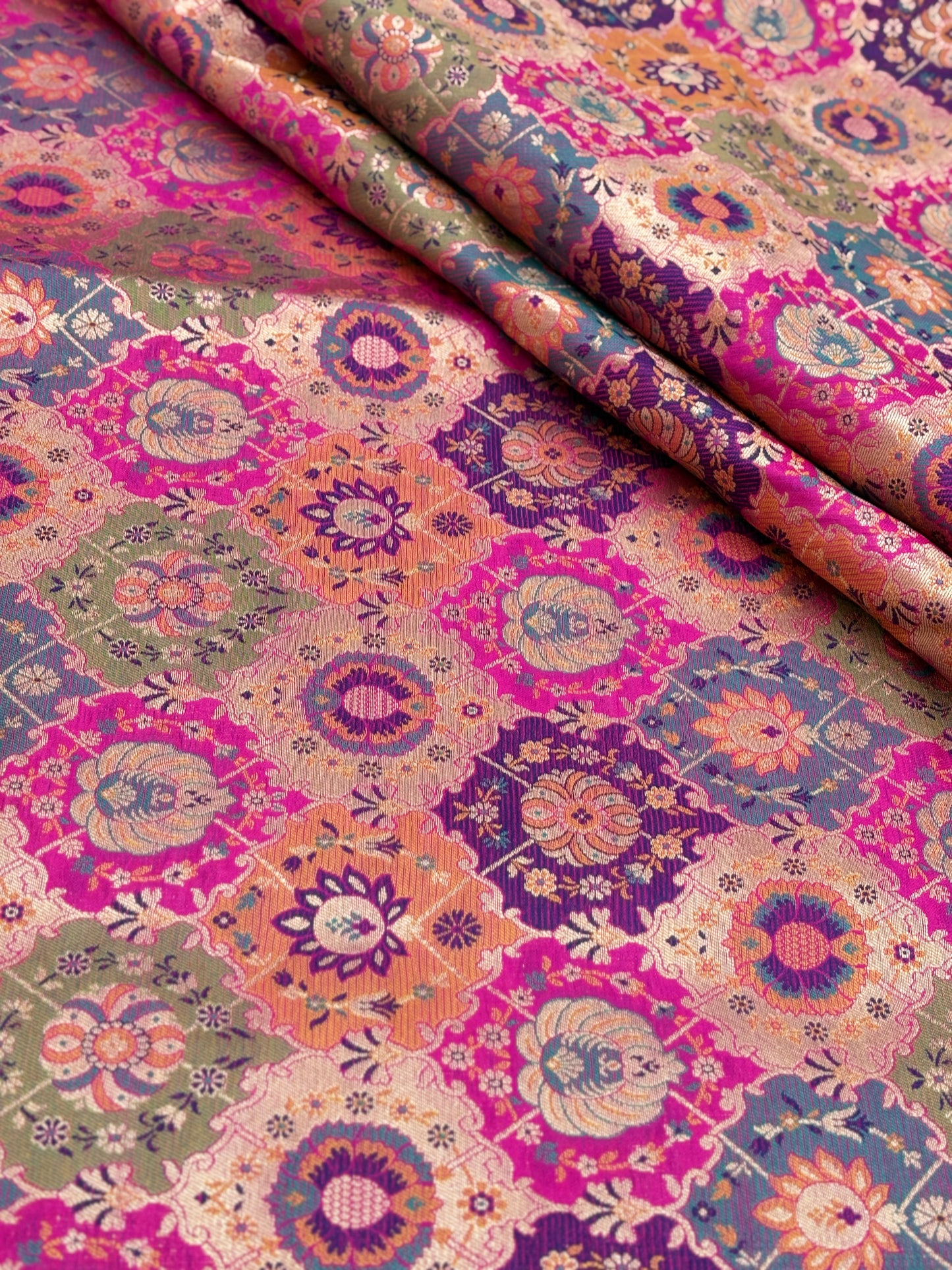 Pure Kimkhwab Weaving (colors available) 44"inch