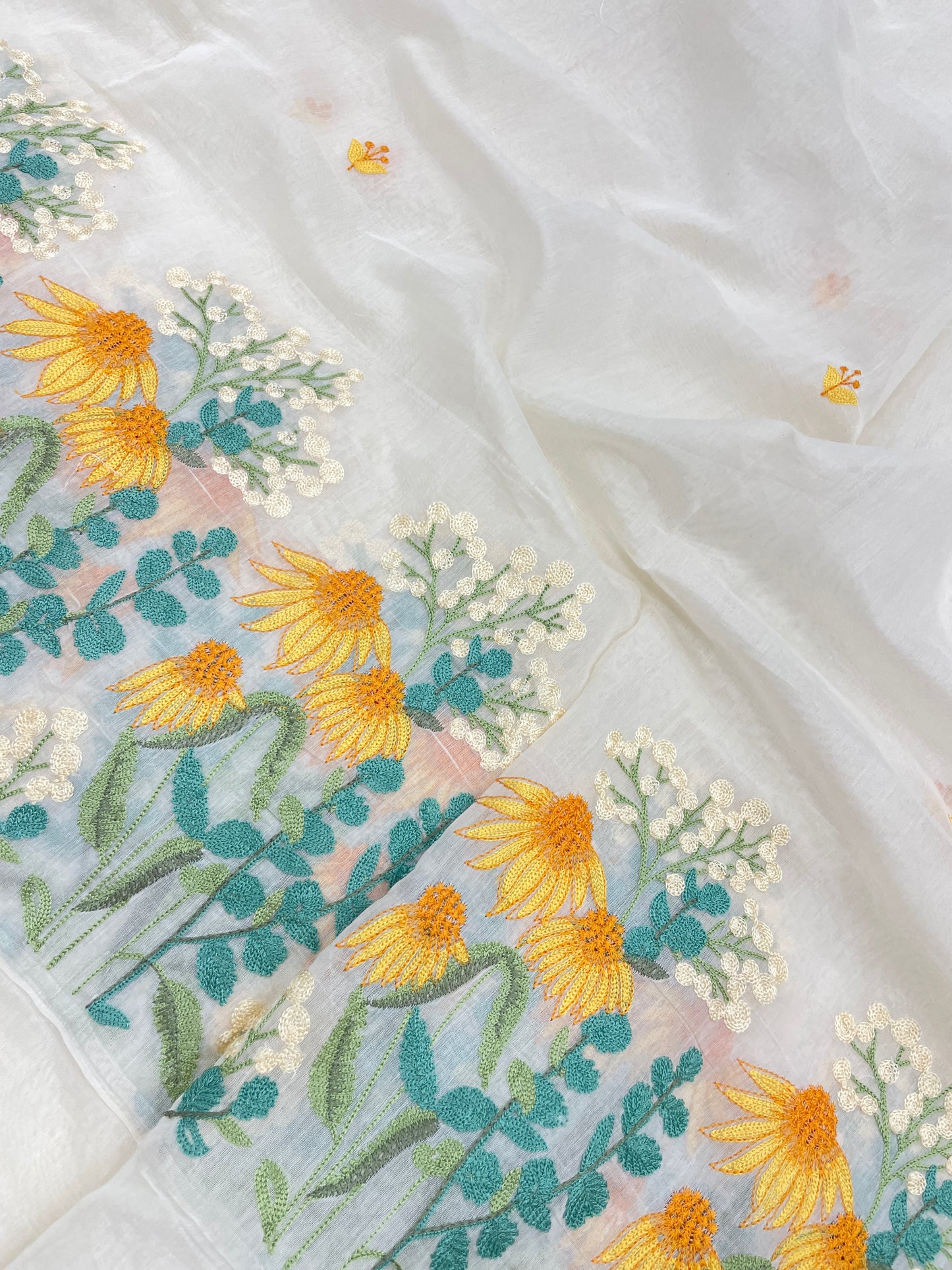 Chanderi Pannel Embroidery (Color Available) 54"Inch