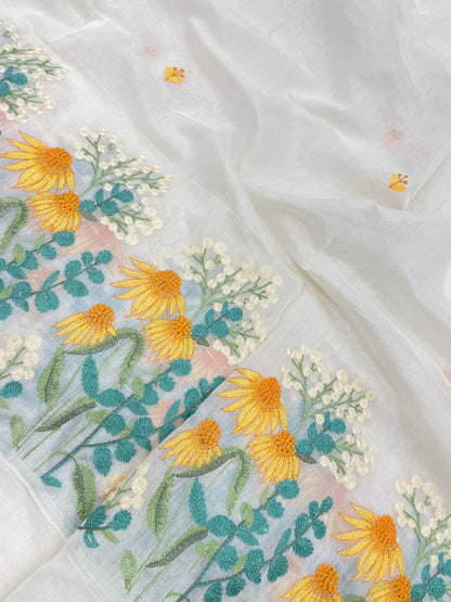 Chanderi Pannel Embroidery (Color Available) 54"Inch