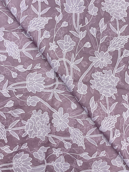 Pure Silk Organza Applique Work (Color Available)44"Inch