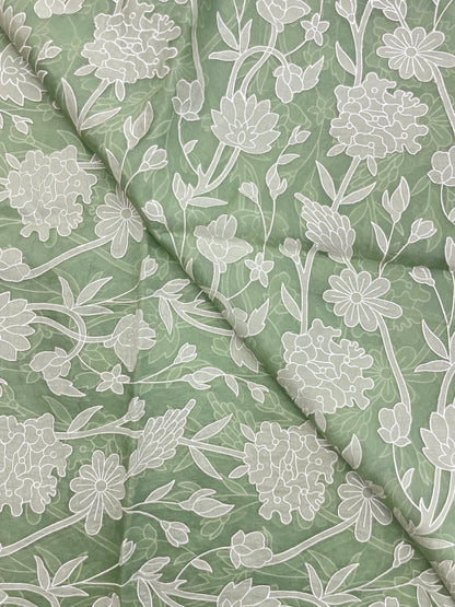 Pure Silk Organza Applique Work (Color Available)44"Inch