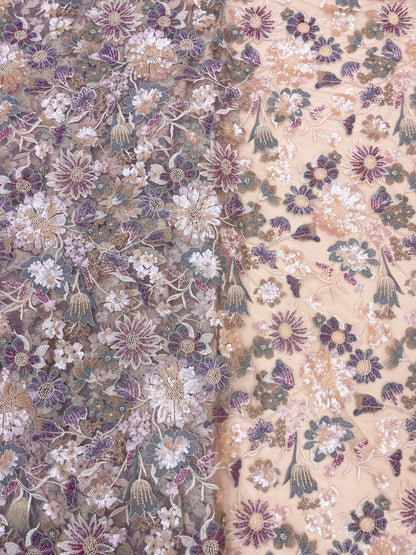 Net Embroidery Handwork (Color Available) 54"Inch
