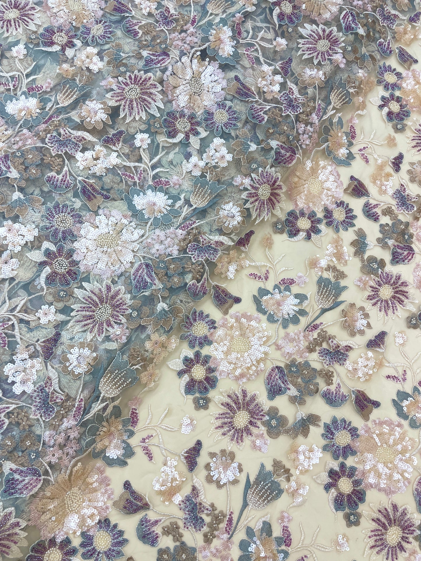 Net Embroidery Handwork (Color Available) 54"Inch