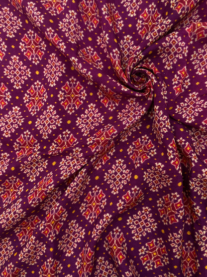 Dola Silk Patola Print (44" Inch)