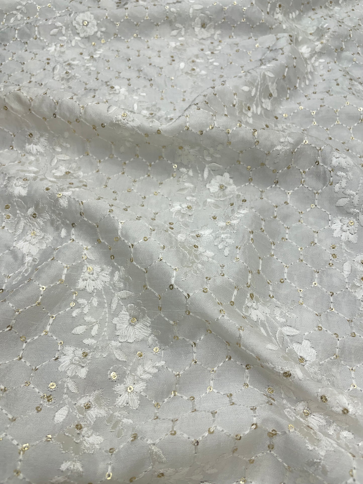 Mysore Silk Embroidery Dyeable