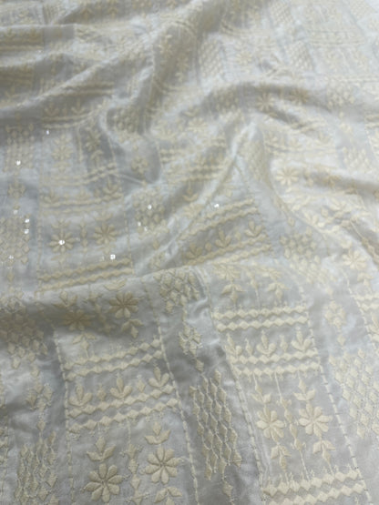 Mysore Silk Embroidery Dyeable