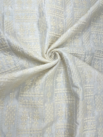 Mysore Silk Embroidery Dyeable