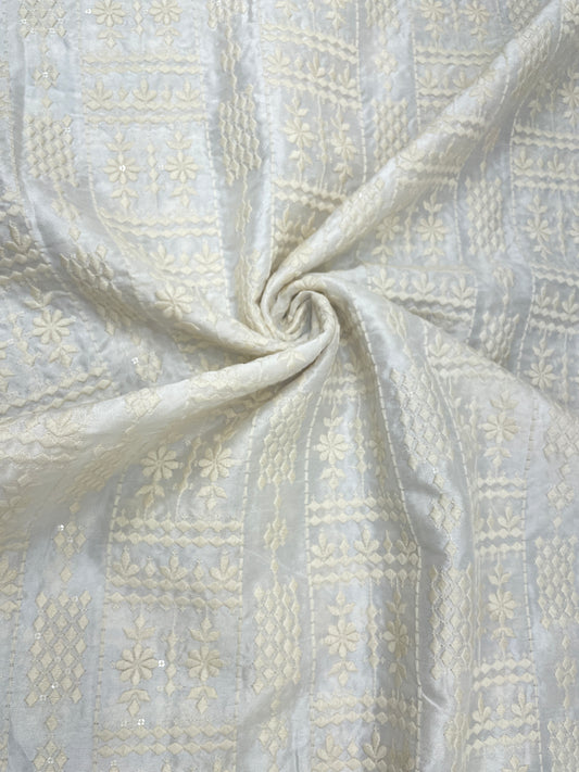 Mysore Silk Embroidery Dyeable