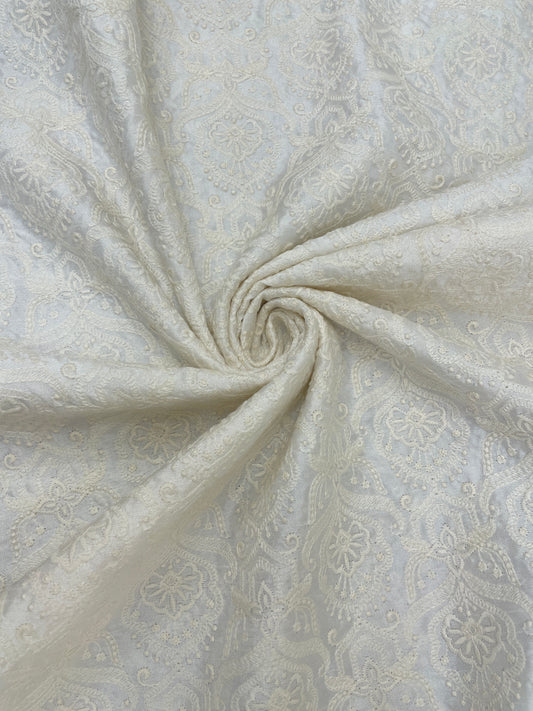 Mysore Silk Embroidery Dyeable