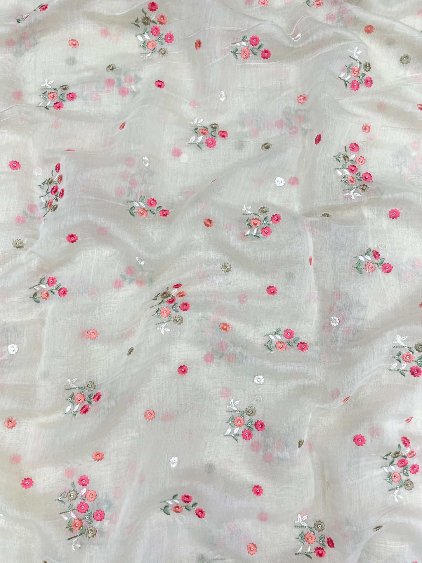 Chanderi Silk Embroidery (colors available) 44"inch