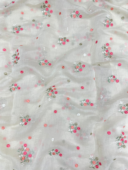 Chanderi Silk Embroidery (colors available) 44"inch