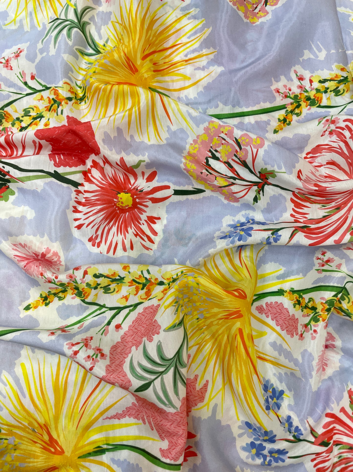 Superb Pleasant Gambito Floral Digital Print On Muslin Fabric