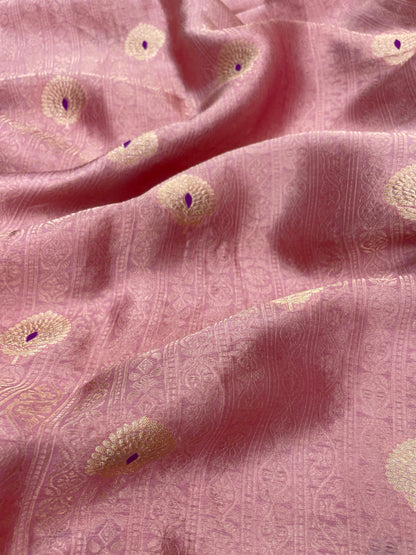 Classic Delicate Meena Butti Weaving On Pure Munga Slik Fabric