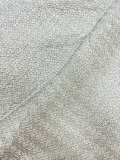 Wonderful Jacquard Design on White Dyeable Mysore Silk Fabric