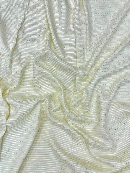 Very Luxurious Lining Embroidery With Sequin Work On Mysore Silk Fabric