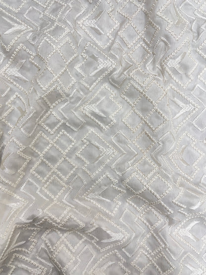 Mysore Silk Embroidery Dyeable