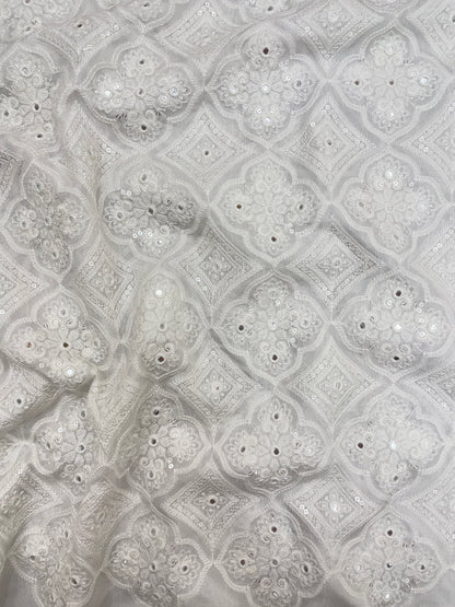 Mysore Silk Embroidery Dyeable