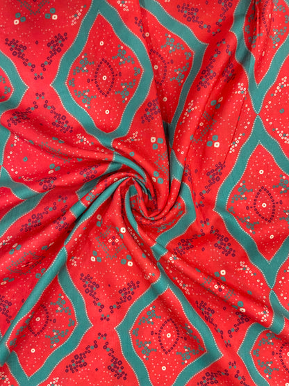 Bright Fascinating Traditional Minimal Print All Over Muslin Fabric