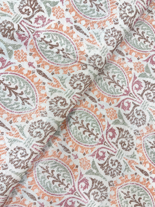 Exclusive Luxurious Minimal Traditional Print On Muslin Fabric