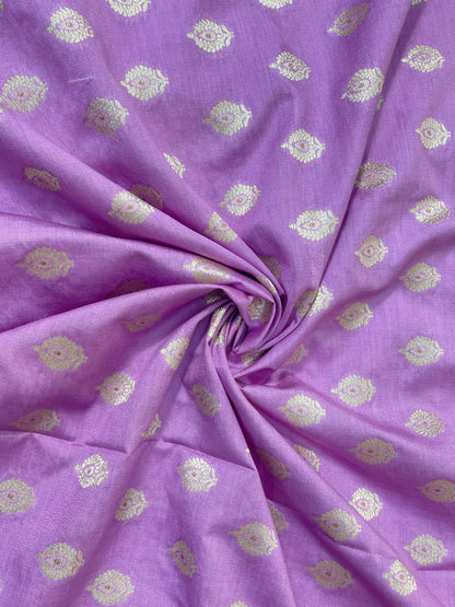 Top Notch Gorgeous Zari Butti Weaving On Munga Silk Fabric