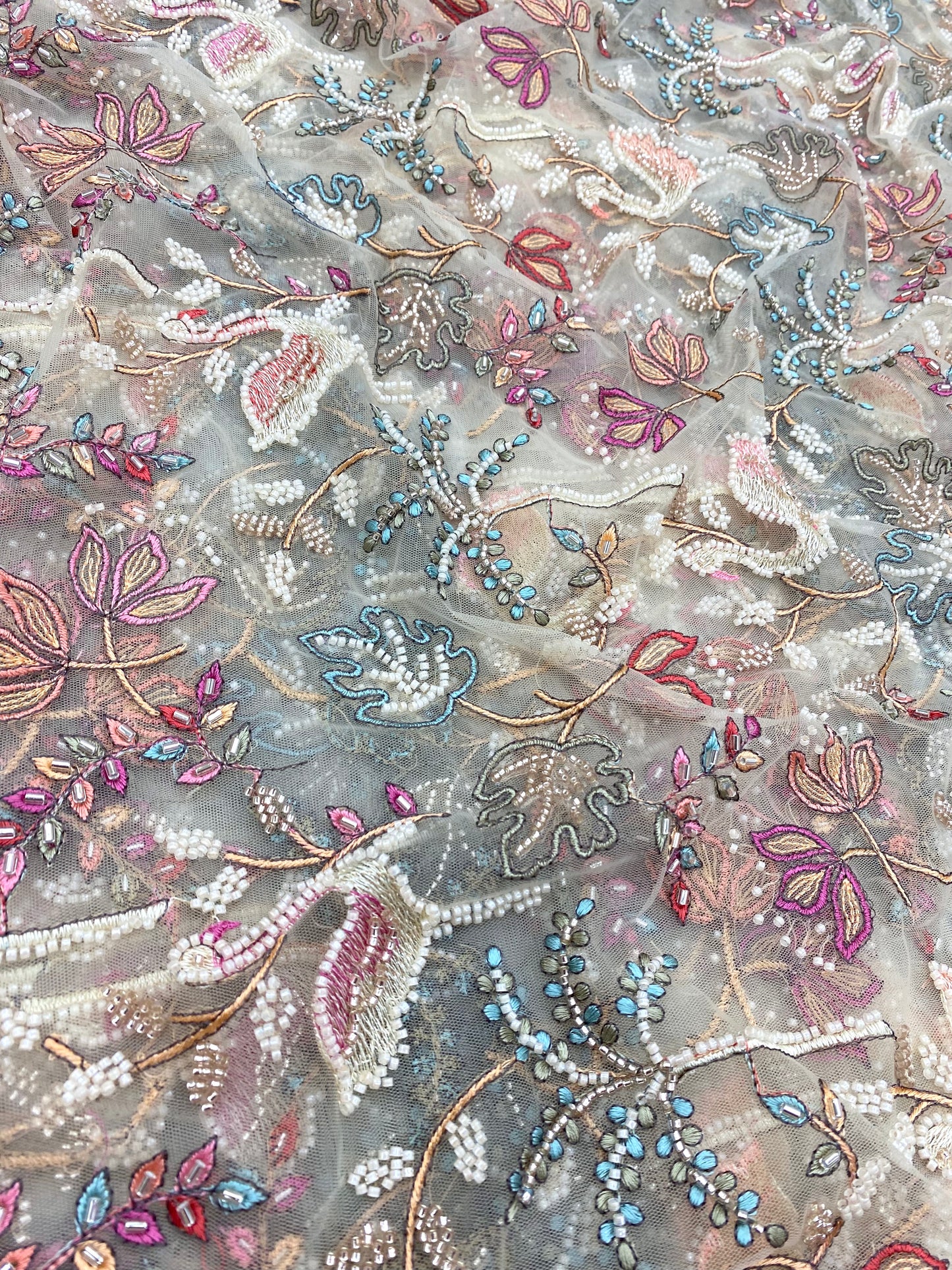 Net  Beads Embroidery