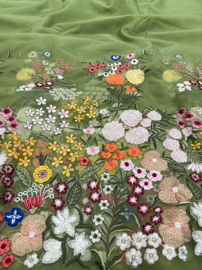 Organza Pannel Embroidery (Colors Available)