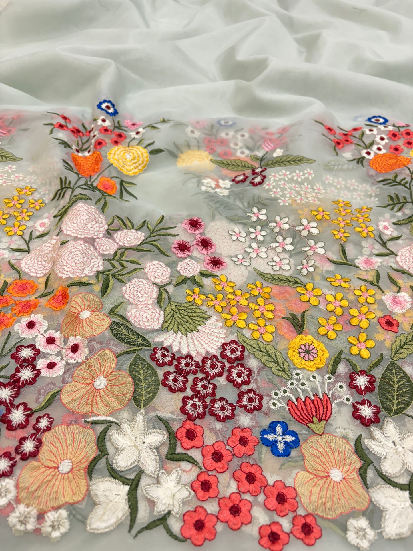 Organza Pannel Embroidery (Colors Available)